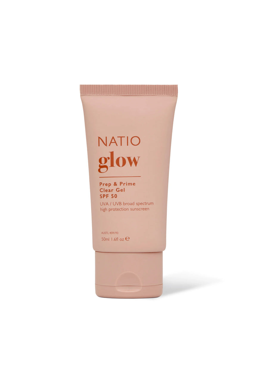 NATIO Glow Prep & Prime Clear Gel SPF50 50ml - Life Pharmacy St Lukes