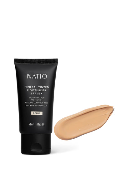 NATIO Mineral Tinted Moisturiser SPF50+ Beige - Life Pharmacy St Lukes