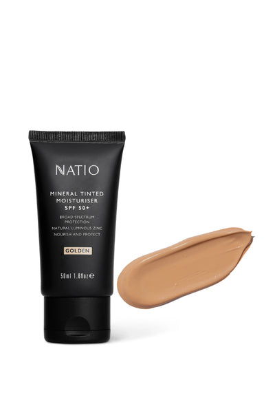 NATIO Mineral Tinted Moisturiser SPF50+ Golden - Life Pharmacy St Lukes