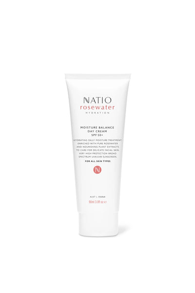 NATIO Rosewater Hydration Moisture Balance Day Cream SPF 50+ 90ml - Life Pharmacy St Lukes