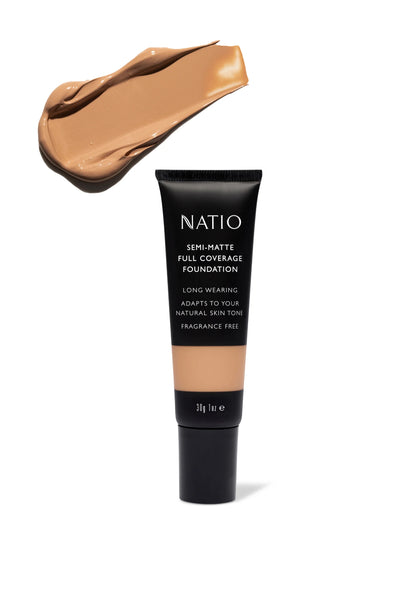 NATIO Semi-Matte Full Coverage Foundation Hazelnut 30g - Life Pharmacy St Lukes