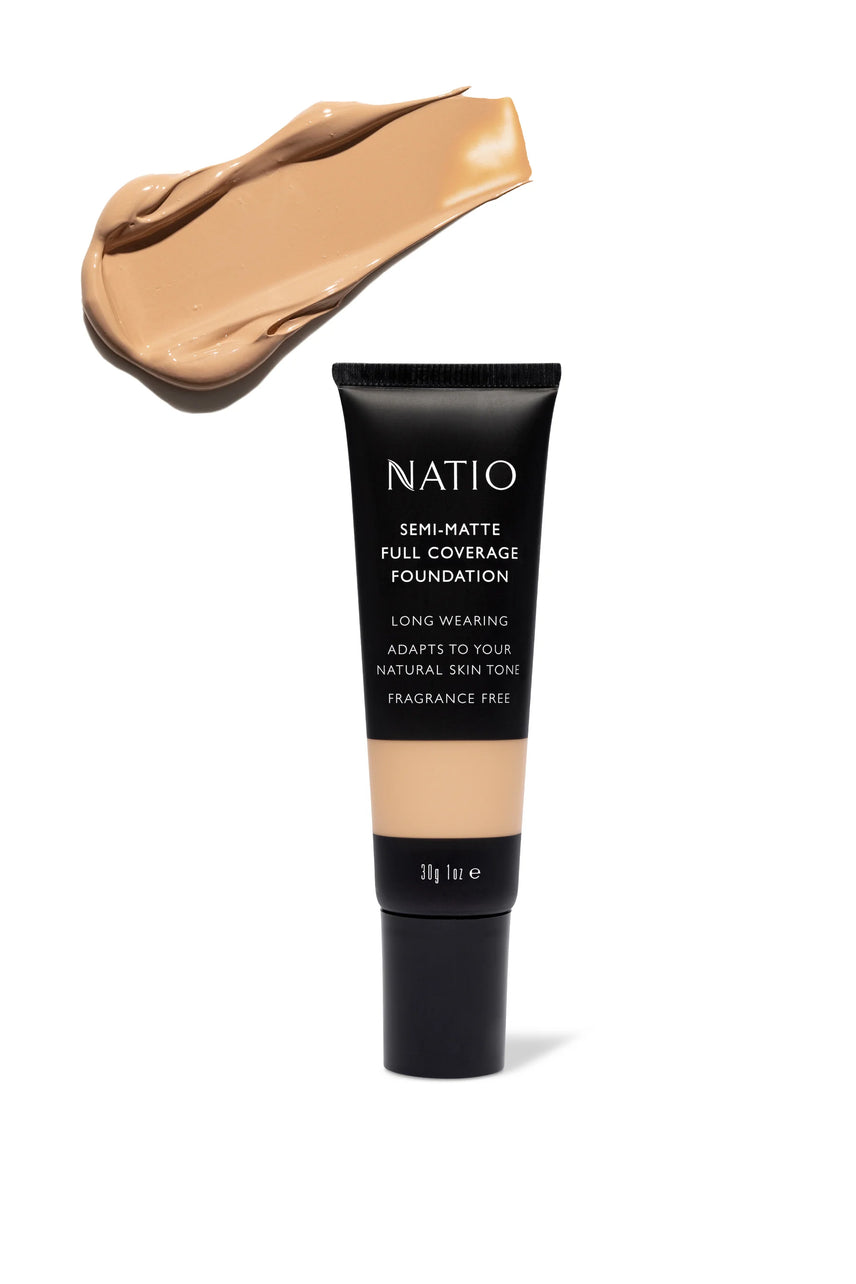 NATIO Semi-Matte Full Coverage Foundation Nutmeg 30g - Life Pharmacy St Lukes