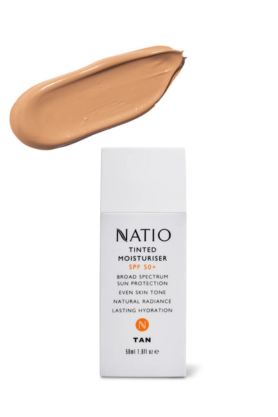 NATIO Tinted Moisturiser SPF 50+ Tan - Life Pharmacy St Lukes