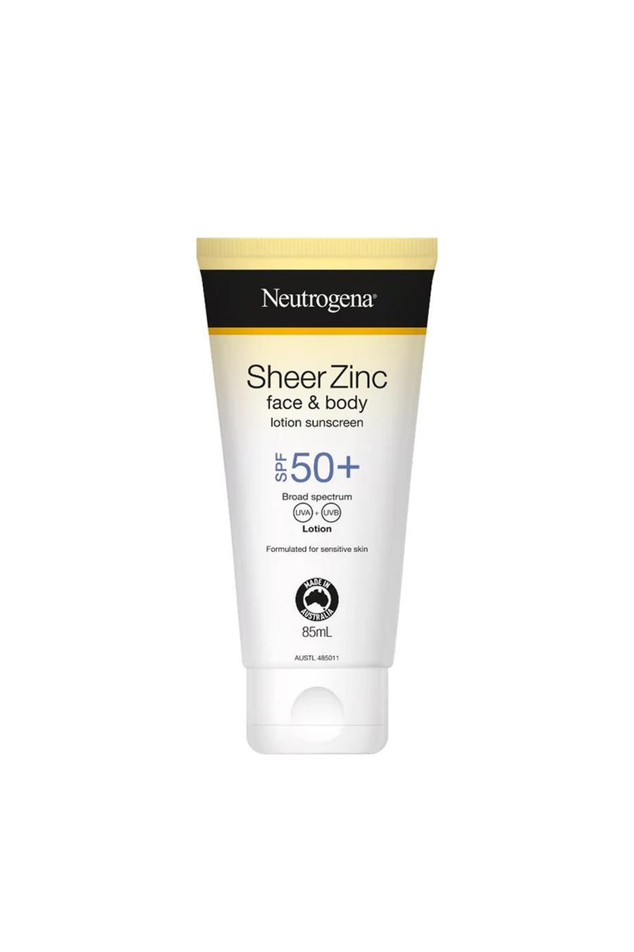 NEUTROGENA Sheer Zinc Body Lotion SPF50+ 85ml - Life Pharmacy St Lukes