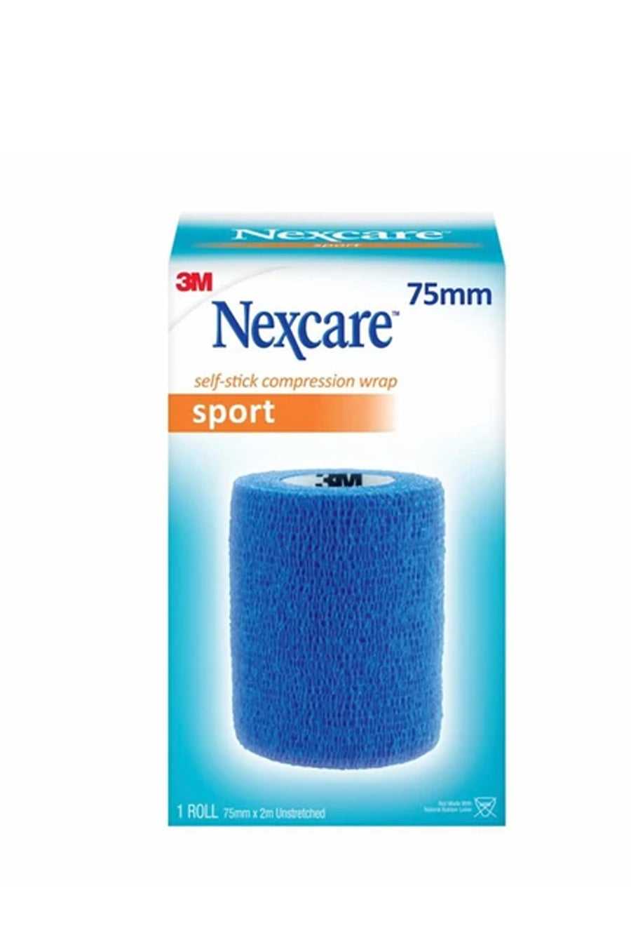 NEXCARE Self Stick Comp Wrap Blue 75mm x 2m - Life Pharmacy St Lukes