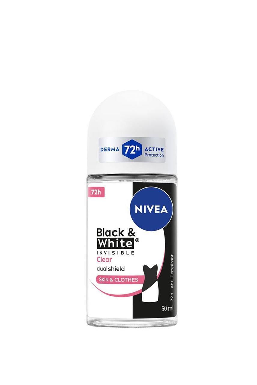 NIVEA Women Deodorant Roll On Black & White Invisible Clear 50ml