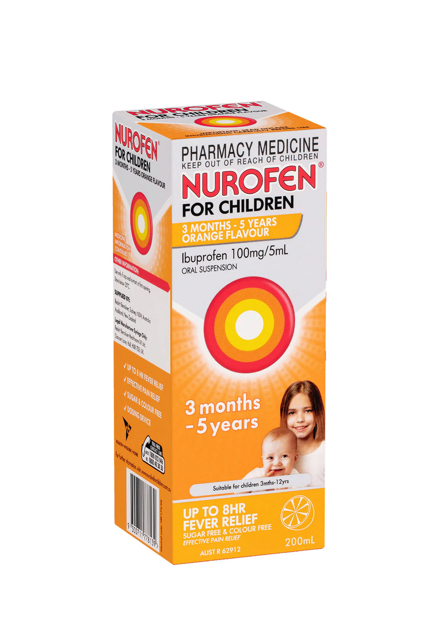 NUROFEN Child 3 Month - 5 Years Orange 200ml - Life Pharmacy St Lukes