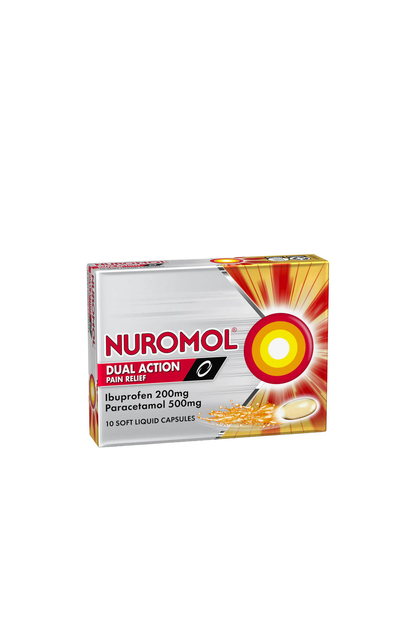 NUROMOL Dual Action Liquid Caps 10s - Life Pharmacy St Lukes