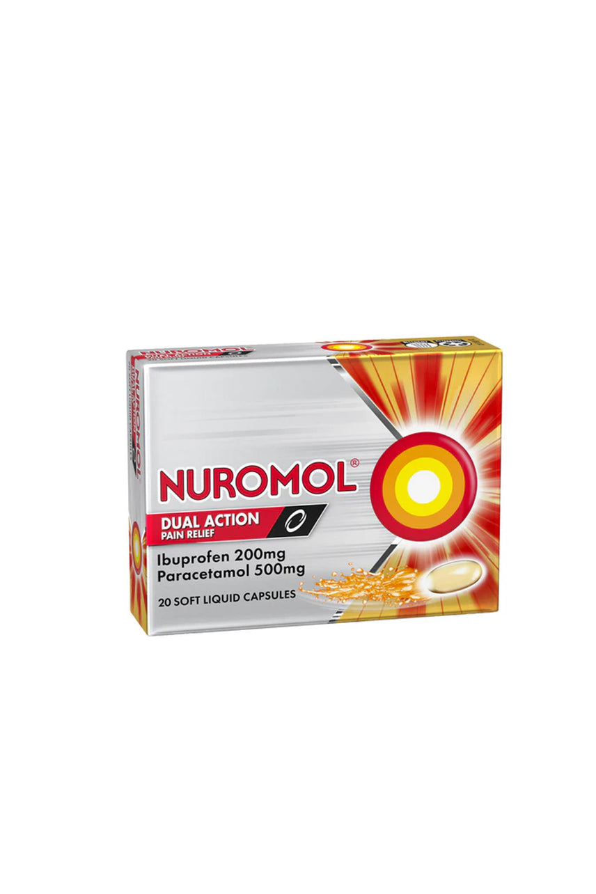 NUROMOL Dual Action Liquid Caps 20s - Life Pharmacy St Lukes