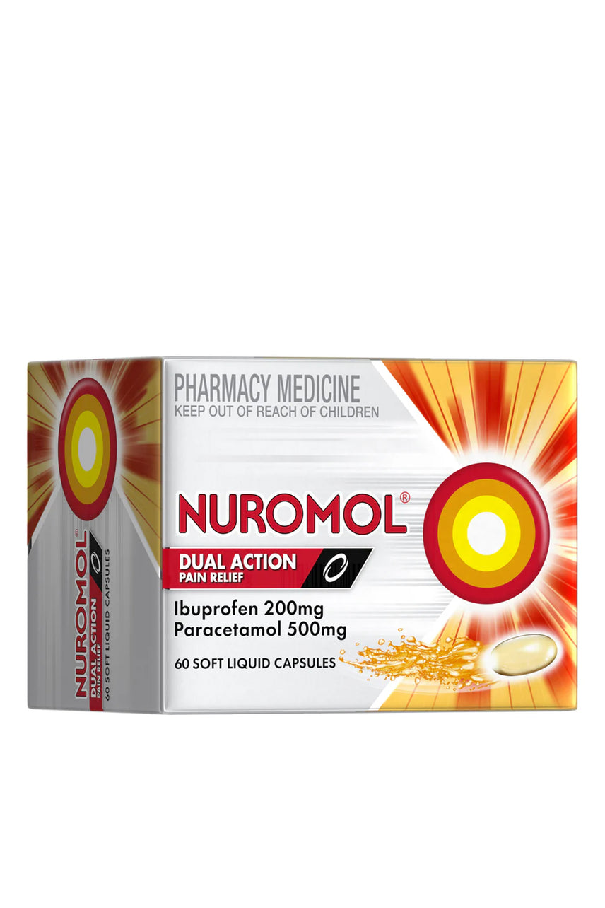 NUROMOL Dual Action Liquid Caps 60s - Life Pharmacy St Lukes