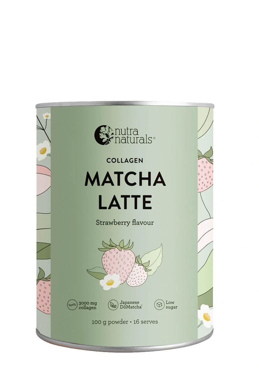 NUTRA ORGANICS Coll Strawberry Matcha Latte 100g - Life Pharmacy St Lukes