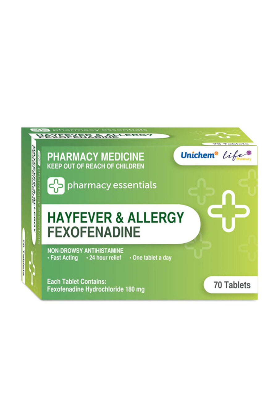PE Fexofenadine 180mg Tablets 70 Pack - Life Pharmacy St Lukes