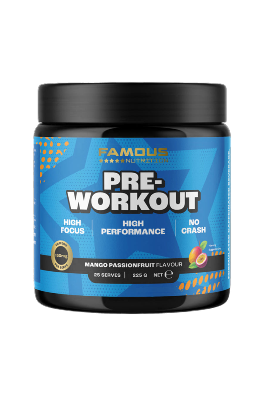 Famous Pre Workout Mango Passion 225g - Life Pharmacy St Lukes
