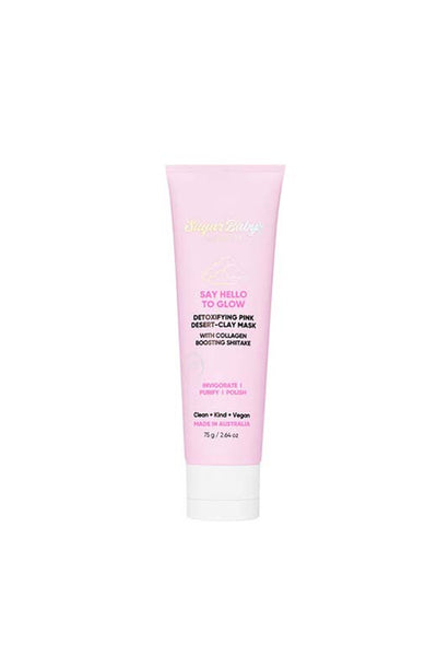 SUGAR BABY Say Hello To Glow Detoxifying Pink Desert Clay Mask 75g - Life Pharmacy St Lukes