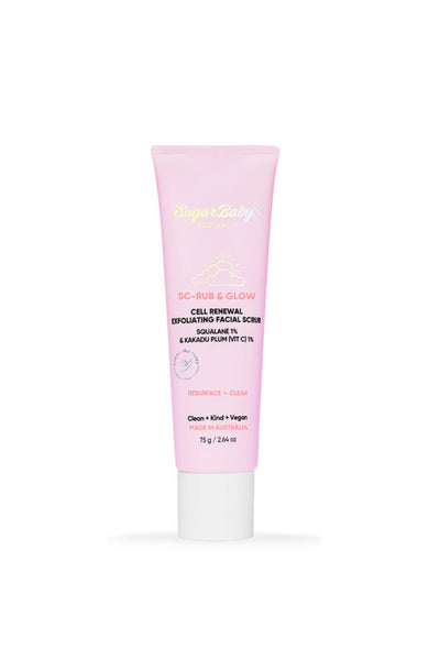 SUGAR BABY Scrub and Glow Cell Renewal Exfoliating Facial Scrub 75ml - Life Pharmacy St Lukes
