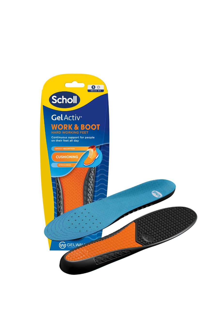 SCHOLL Gel Activ Insole Work & Boot Insoles Small - Life Pharmacy St Lukes