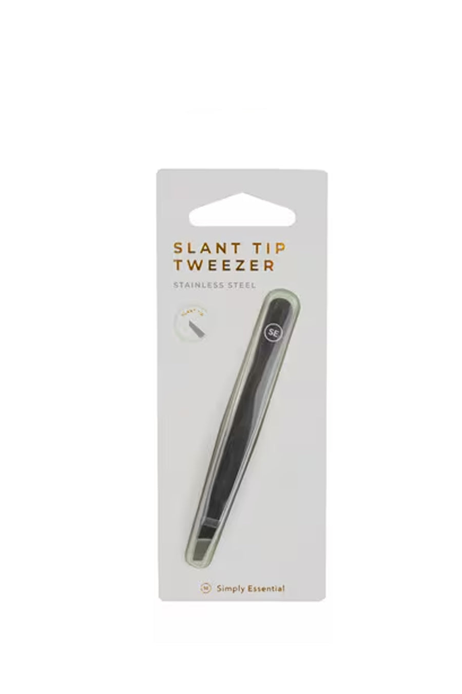 SIMPLY ESSENTIALS 20-2610 Tweezer Slant Tip Black - Life Pharmacy St Lukes