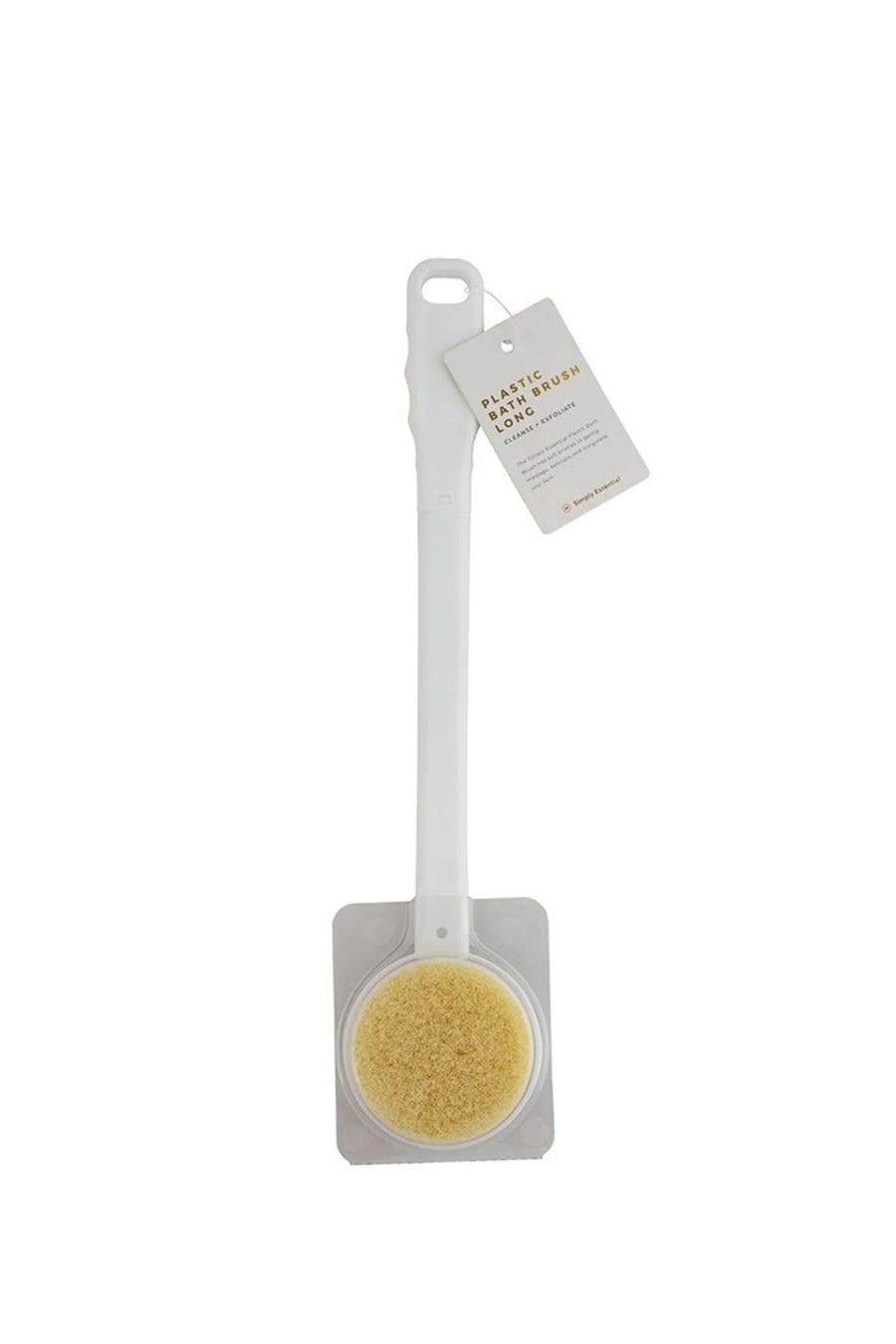 SIMPLY ESSENTIALS 20-1315 Bath Brush Long Handle White - Life Pharmacy St Lukes