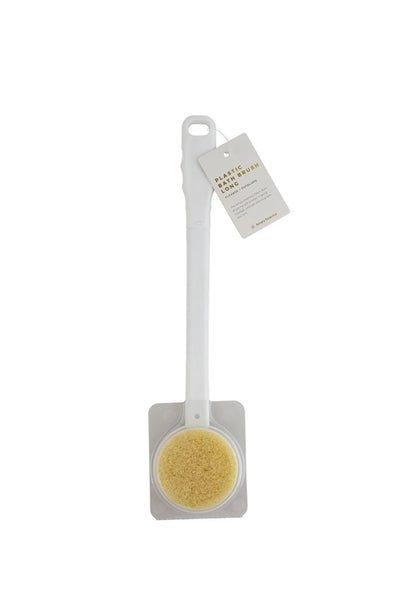 SIMPLY ESSENTIALS 20-1315 Bath Brush Long Handle White - Life Pharmacy St Lukes