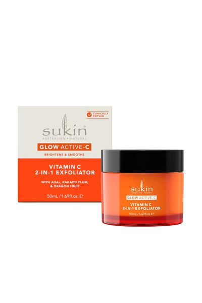 SUKIN Glow Active Vitamin C 2in1 Exfoliator 50ml - Life Pharmacy St Lukes