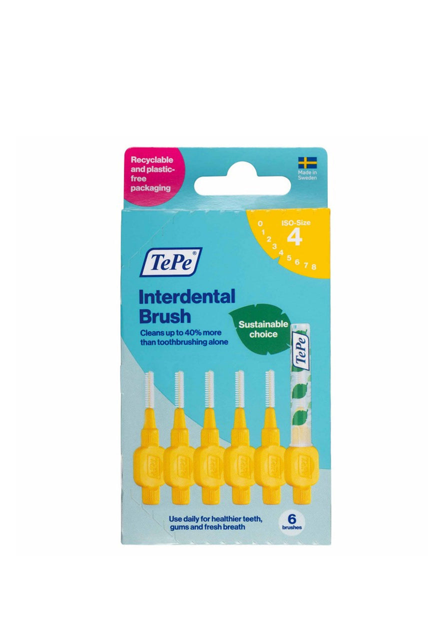 TePe Interdental Brush Size 4 0.7mm Yellow 6 Pack - Life Pharmacy St Lukes