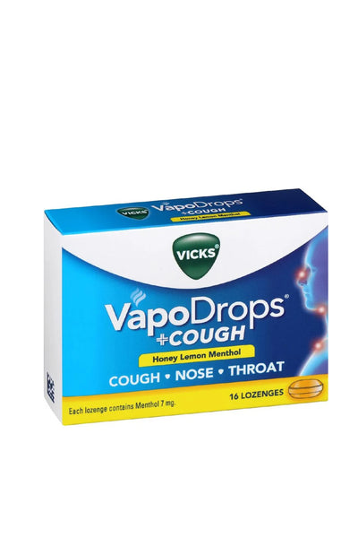 VICKS Vapodrops+Cough Honey & Lemon Menthol 16 - Life Pharmacy St Lukes