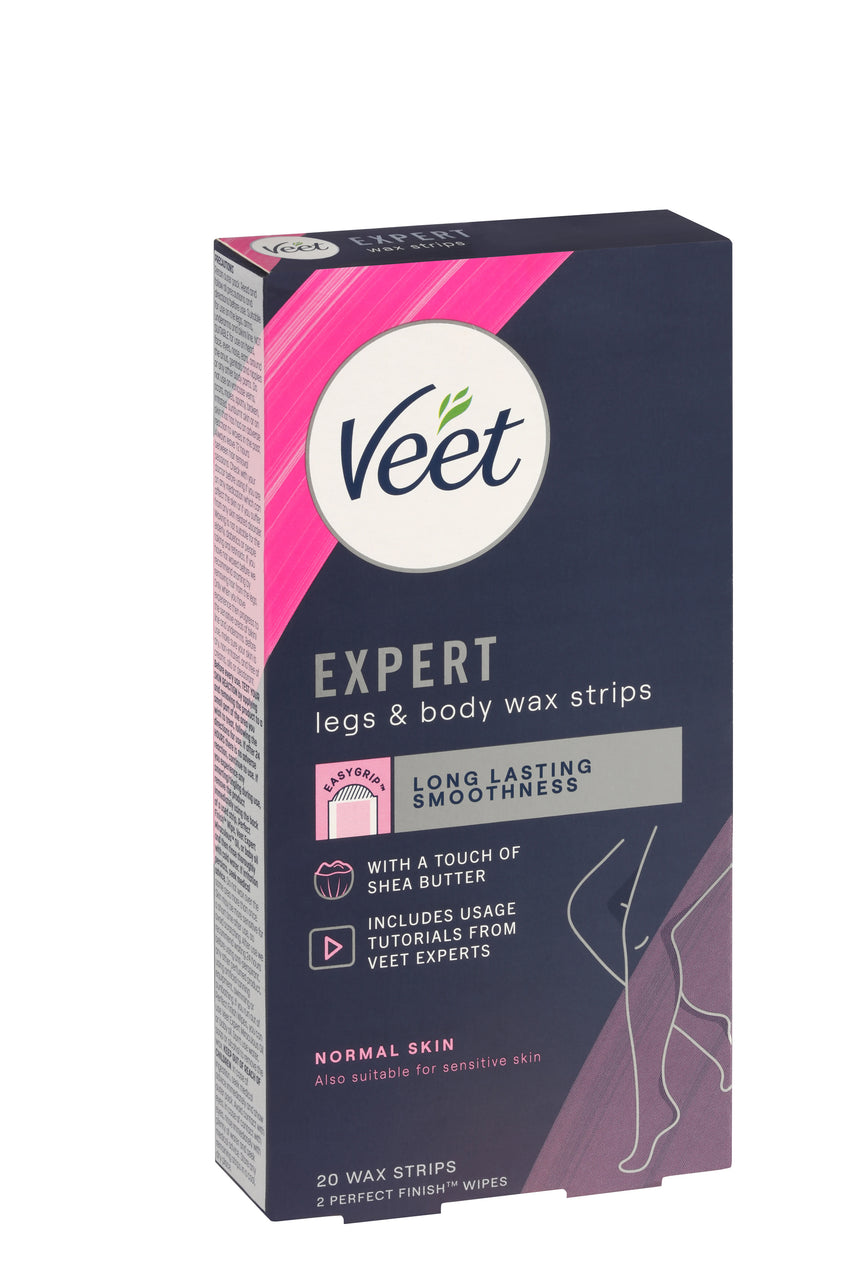 VEET Expert Cold Wax Strips Legs & Body Normal 20s - Life Pharmacy St Lukes