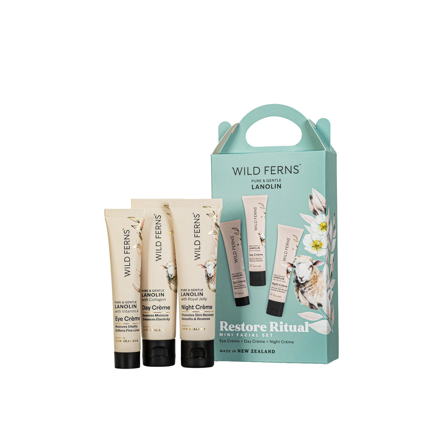 WILD FERNS Lanolin Restore Ritual Mini Facial Set