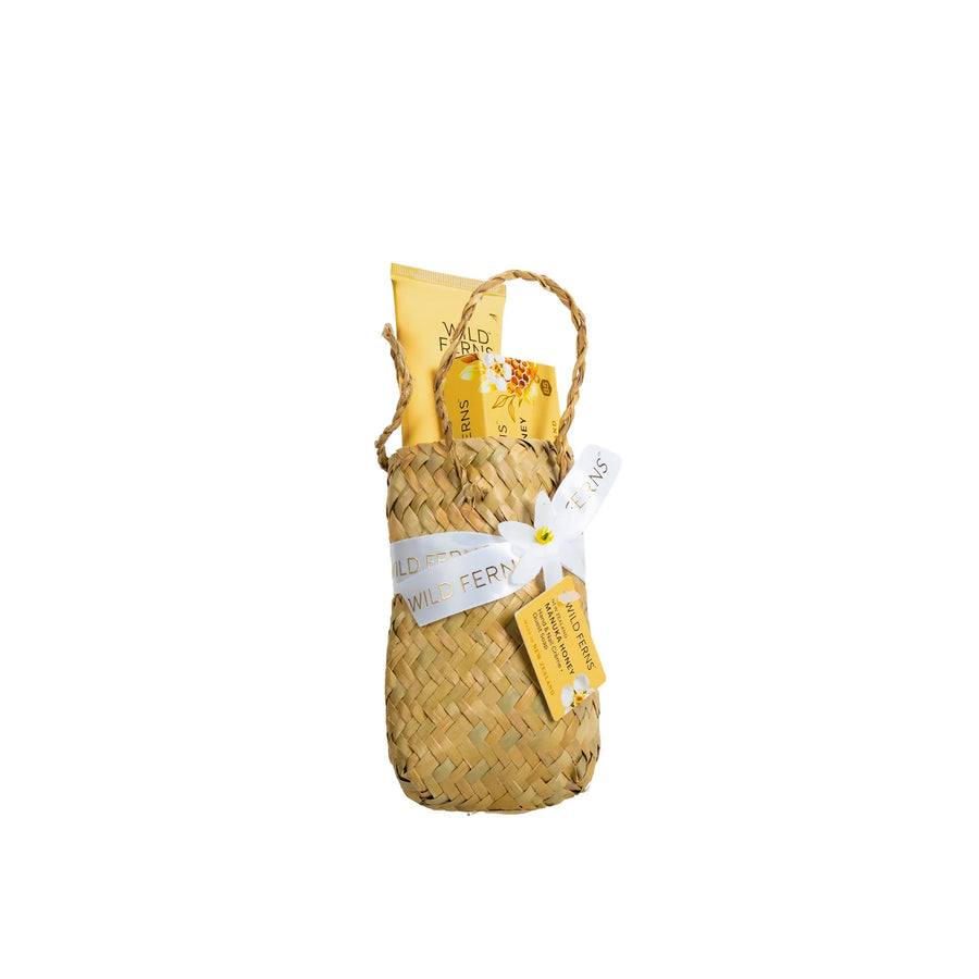 WILD FERNS Woven Basket Manuka Honey Set