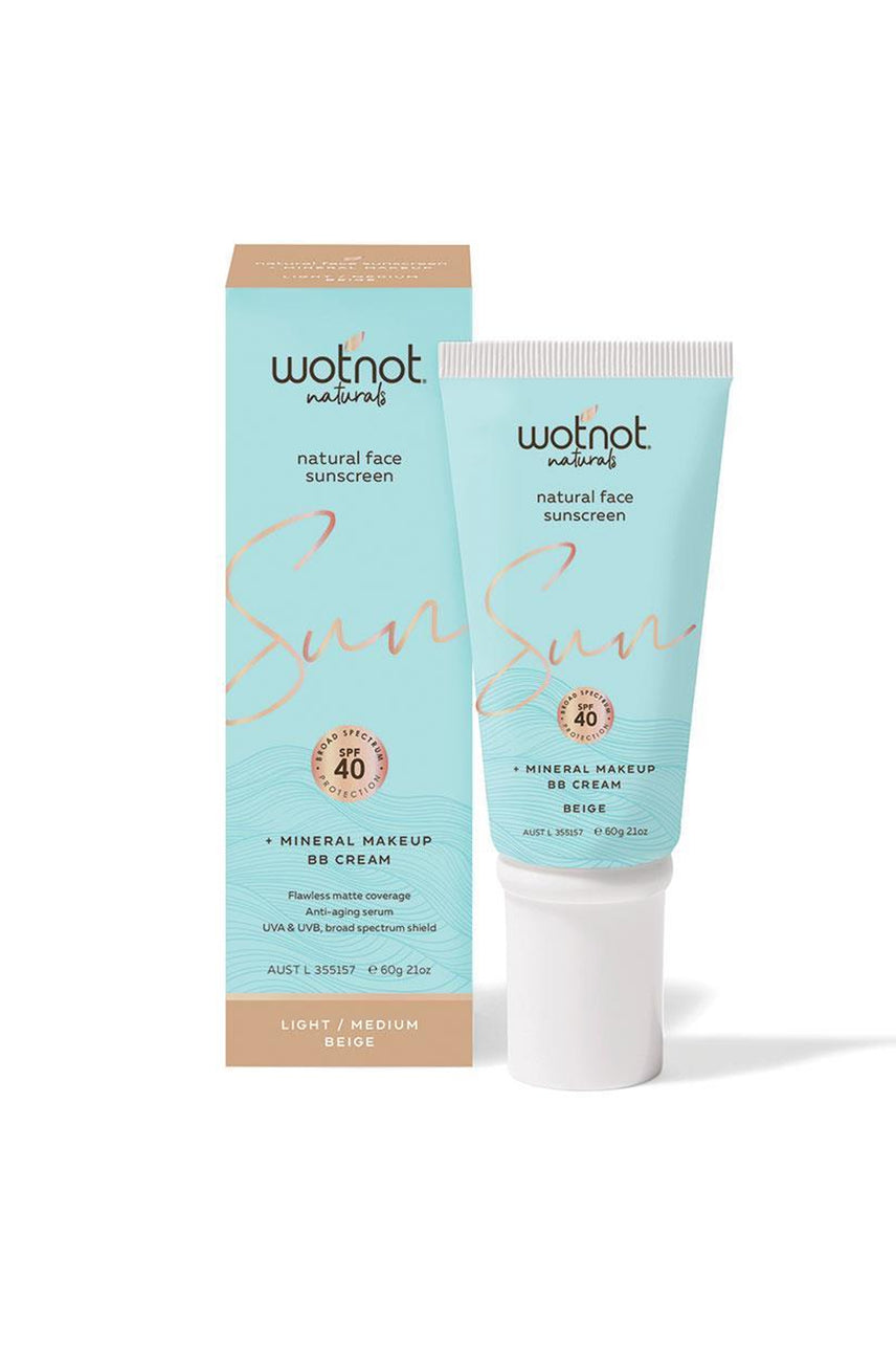 WOTNOT Natural Face Sunscreen SPF 40 BB Cream Beige 60g - Life Pharmacy St Lukes