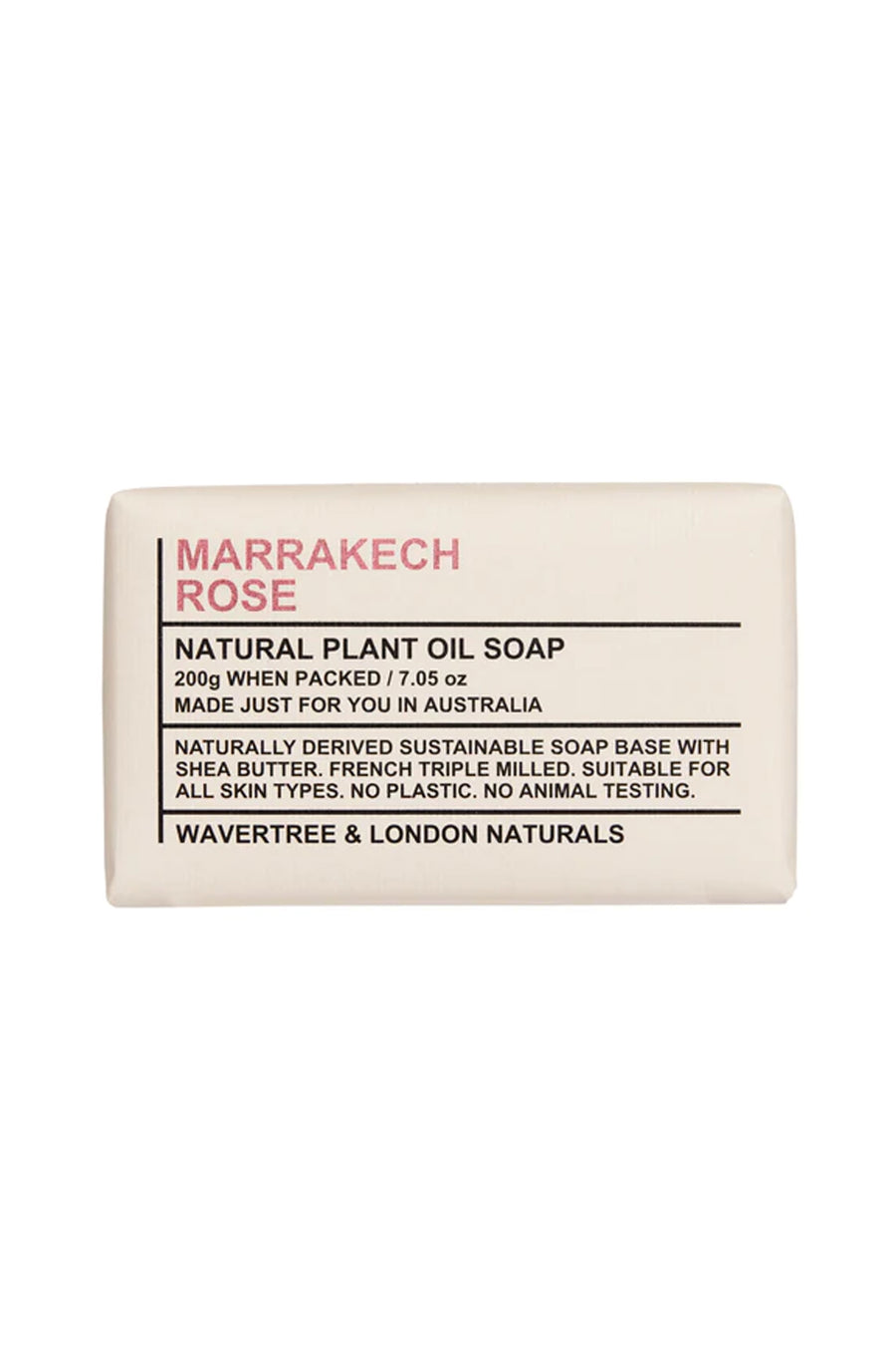 WAVERTREE & LONDON Soap Nat Marrakesh Rose 200g - Life Pharmacy St Lukes