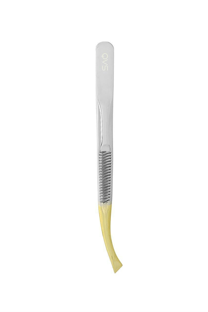 QVS 10-1015 Tempo Easy View Tweezer - Curved Tip - Gold - Life Pharmacy St Lukes