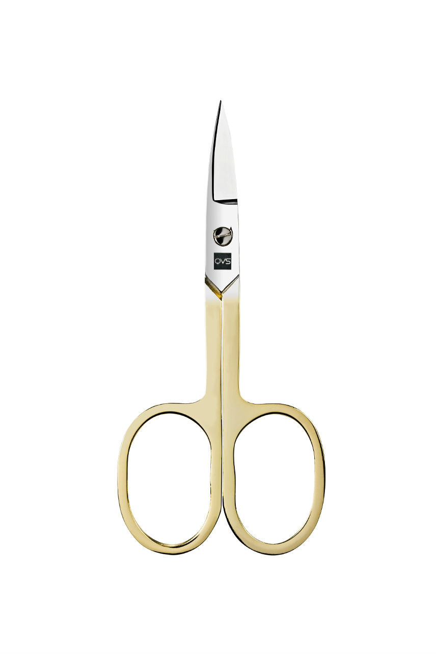 QVS 10-1264 Curved Nail Scissors Gold Plated - Life Pharmacy St Lukes