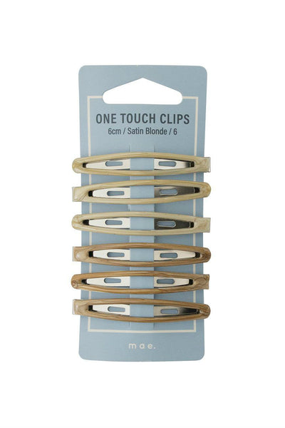 MAE 40-2129SB One Touch Clip 6cm Satin Blond 6pcs - Life Pharmacy St Lukes