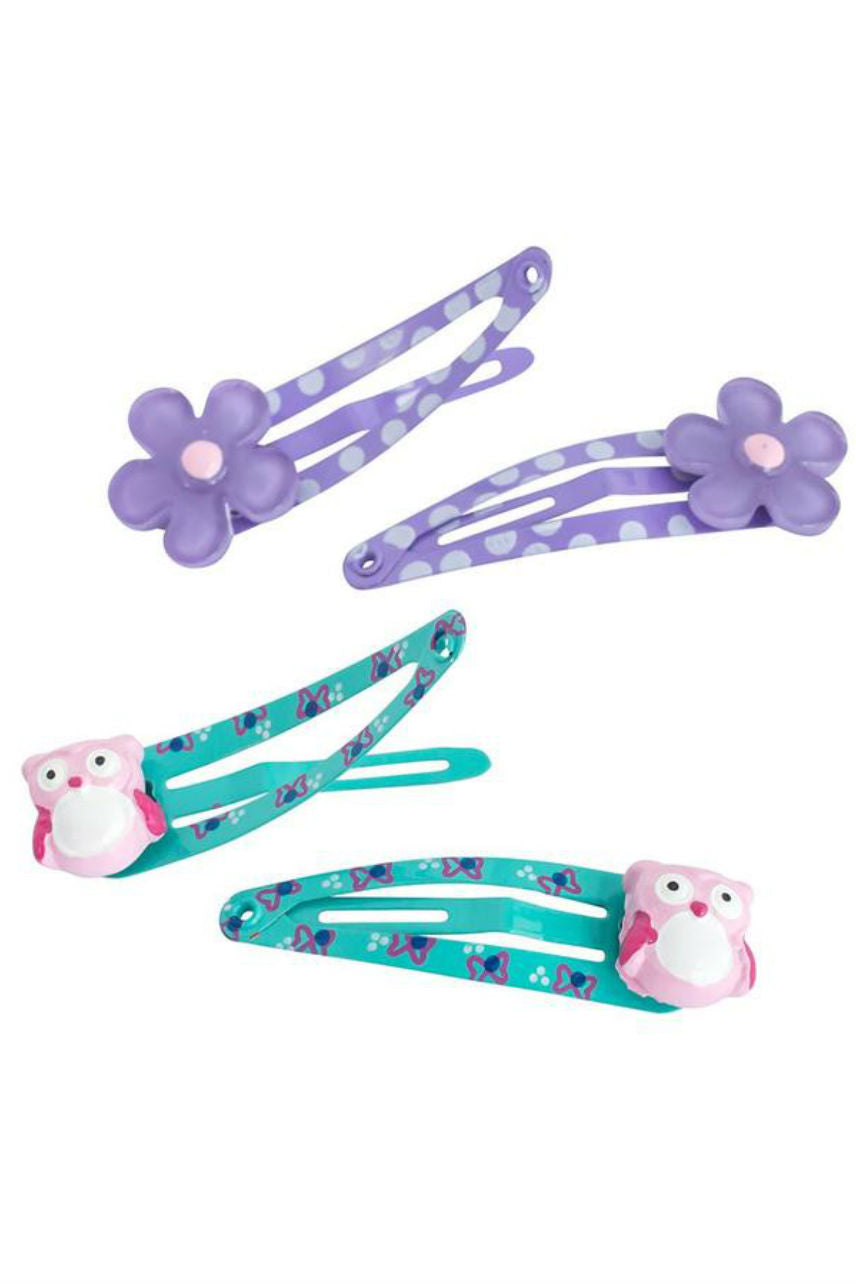 MAE 40-3102 One Touch Clips 4cm Daisy and Owl  4pcs - Life Pharmacy St Lukes