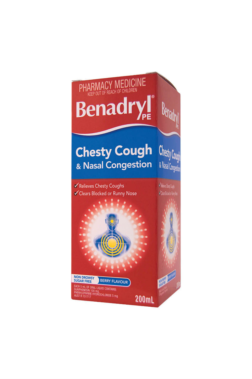 BENADRYL PE Chesty Cough & Nasal Congestion 200ml - Life Pharmacy St Lukes