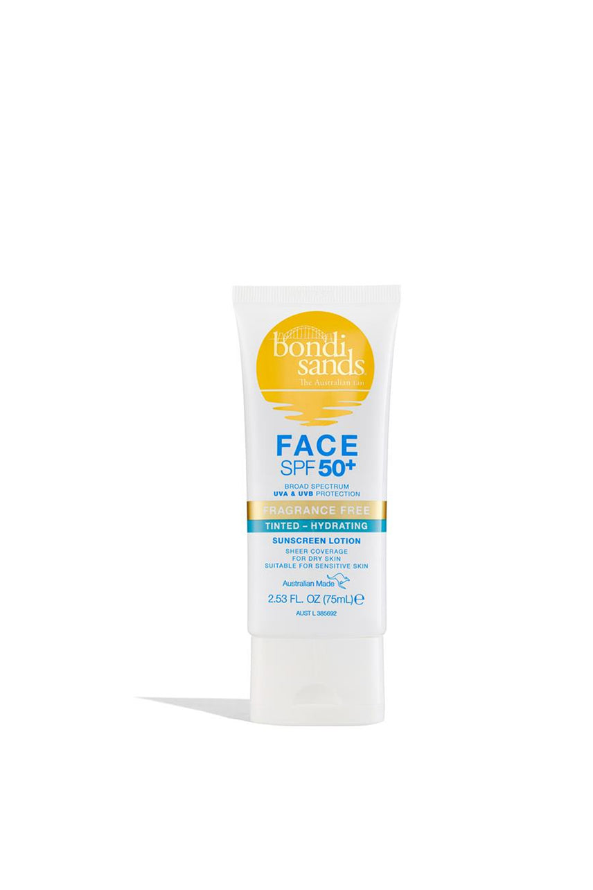 BONDI Sands Fragrance Free Hydrating Tinted Face Lotion SPF50+ 75ml - Life Pharmacy St Lukes