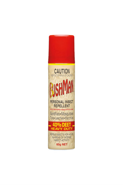 BUSHMAN Aerosol 40% DEET 60g - Life Pharmacy St Lukes