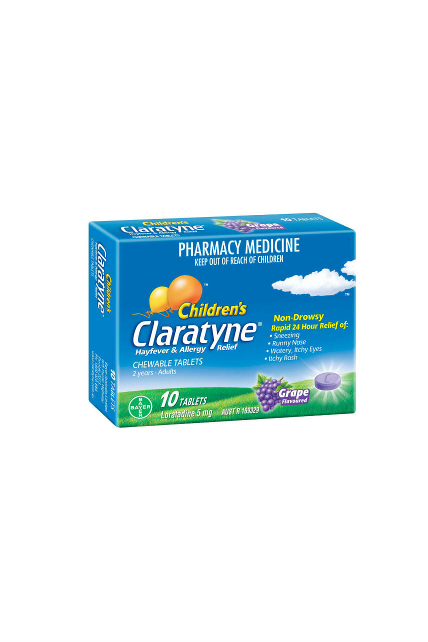 CLARATYNE Child Chewable Grape 5mg 10tabs - Life Pharmacy St Lukes