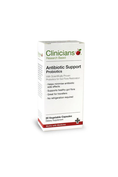 CLINICIANS Antibiotic Support 20 Vegetable Capsules - Life Pharmacy St Lukes