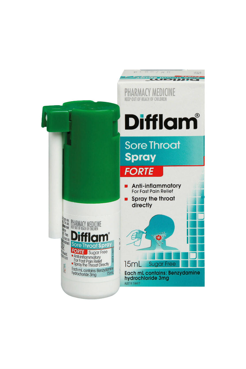 DIFFLAM Throat Spray Forte 15ml - Life Pharmacy St Lukes