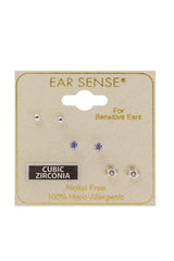 EarSense FA224-2 Silver Ball, Star, Lilac Cubic Zirconia Trio - Life Pharmacy St Lukes