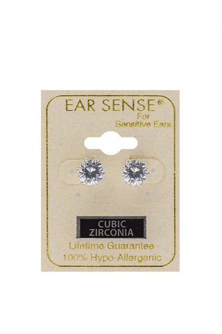 EarSense CZ-17S 7mm Silver Cubic Zirconia Stud Earrings - Life Pharmacy St Lukes