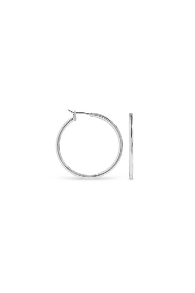 EarSense F495-2 30mm Silver Click Hoops - Life Pharmacy St Lukes