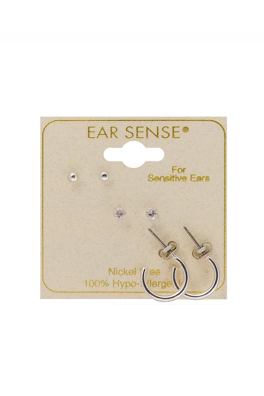 EarSense FA717 Silver Crystal Babble Hoop Trio - Life Pharmacy St Lukes