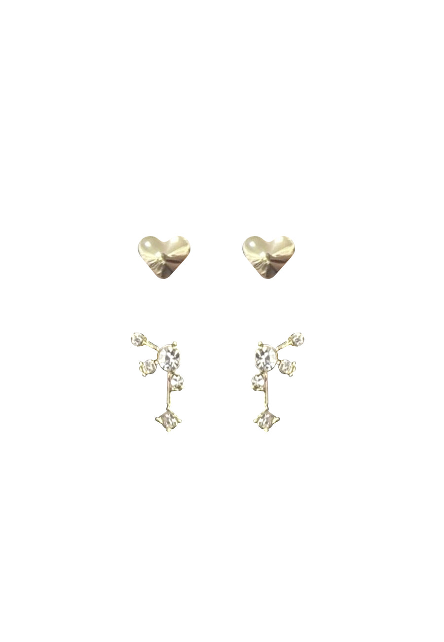 EURO Gold Heart & Constellation Studs - Life Pharmacy St Lukes