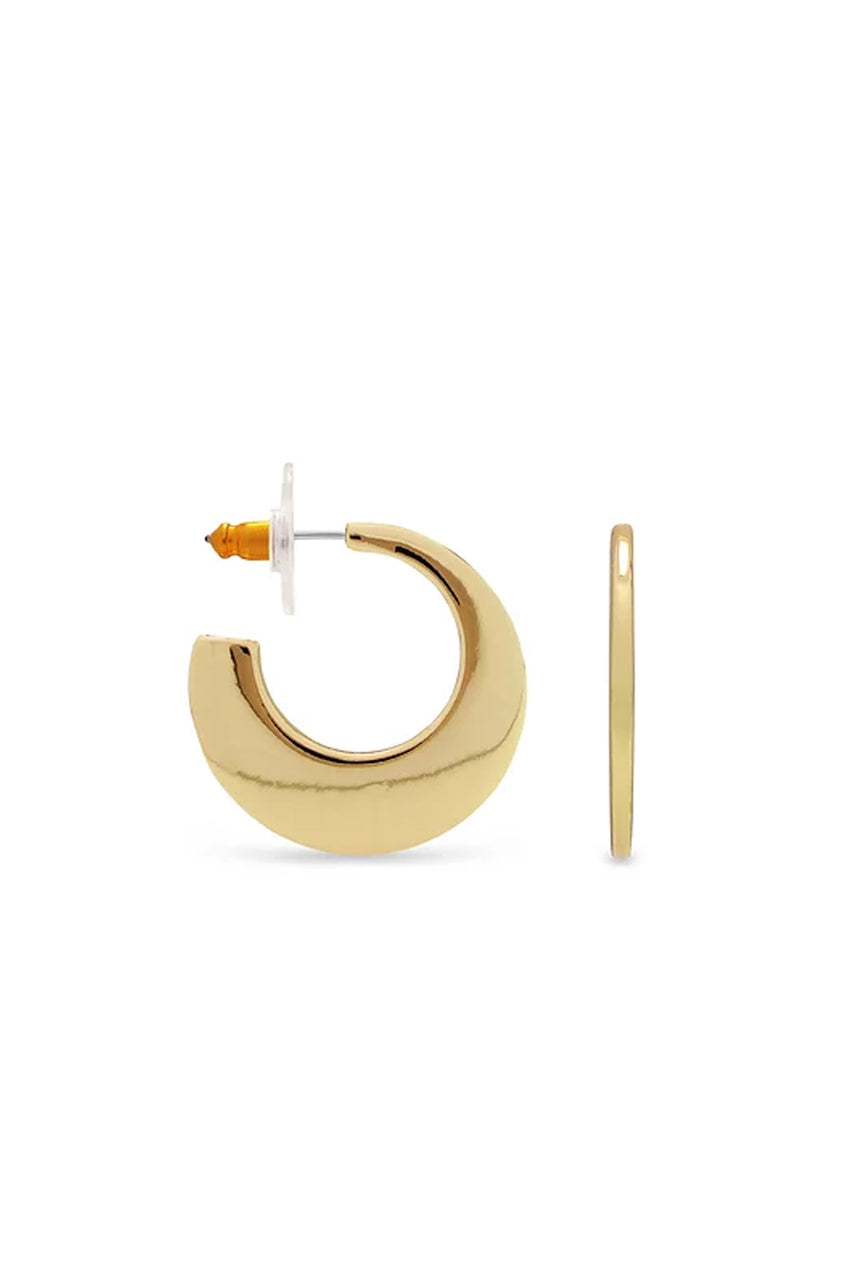 EarSense F413 Gold Flat Crescent Stud Hoops - Life Pharmacy St Lukes