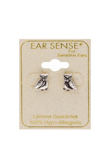 EarSense F2913 Silver Owl Stud Studs - Life Pharmacy St Lukes