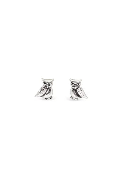 EarSense F2913 Silver Owl Stud Studs - Life Pharmacy St Lukes