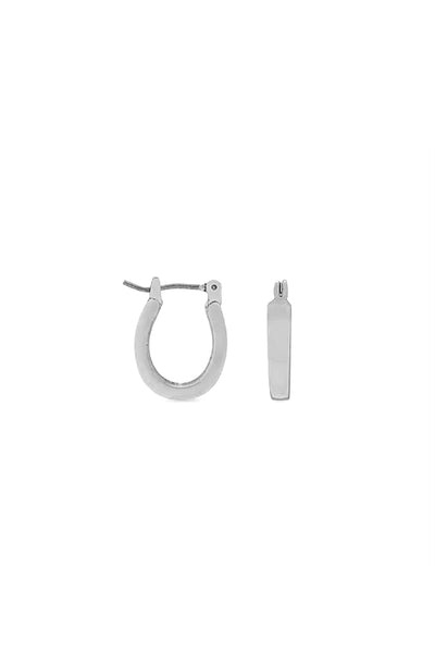 EarSense F353 15mm Silver Chunky Oval Click Hoops - Life Pharmacy St Lukes